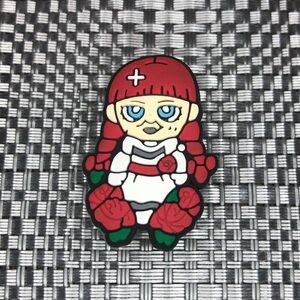 5/$10 Annabelle doll crocs shoe charm/jibbitz
